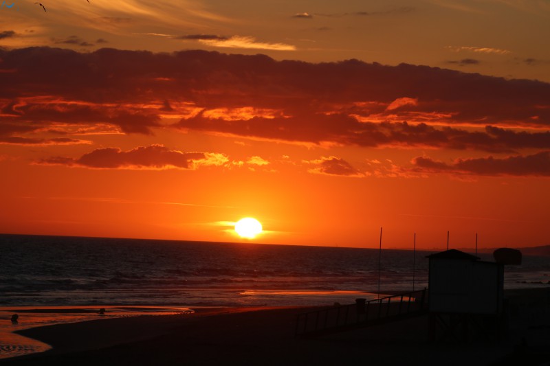 Atardecer playa Doñana