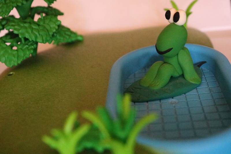 Preprando montaje de verano playmoblil y JumPing Clay