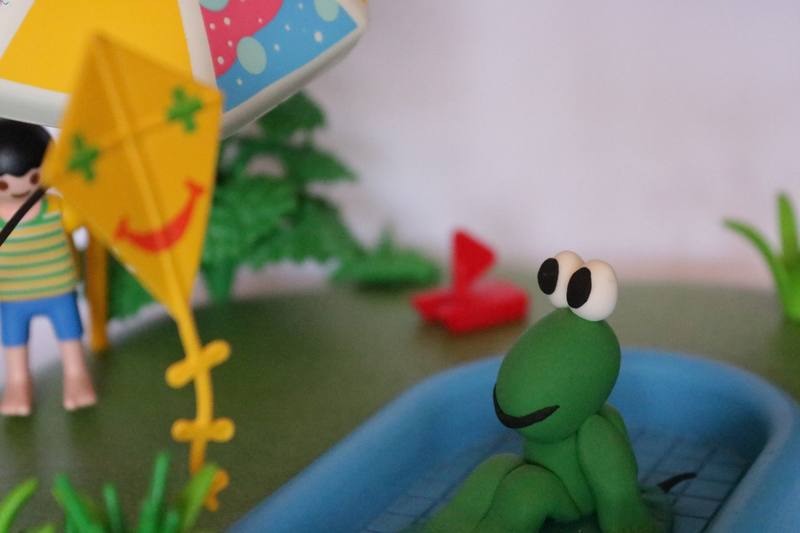 Preprando montaje de verano playmoblil y JumPing Clay